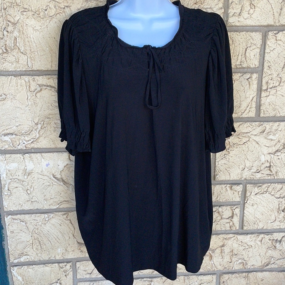 Tunic Top Blouse casual career business Size Med Loose Fit Oversized